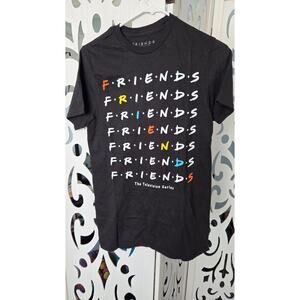 Friends TV Show Logo Graphic Tee Black Unisex Small NWOT Cotton Shirt